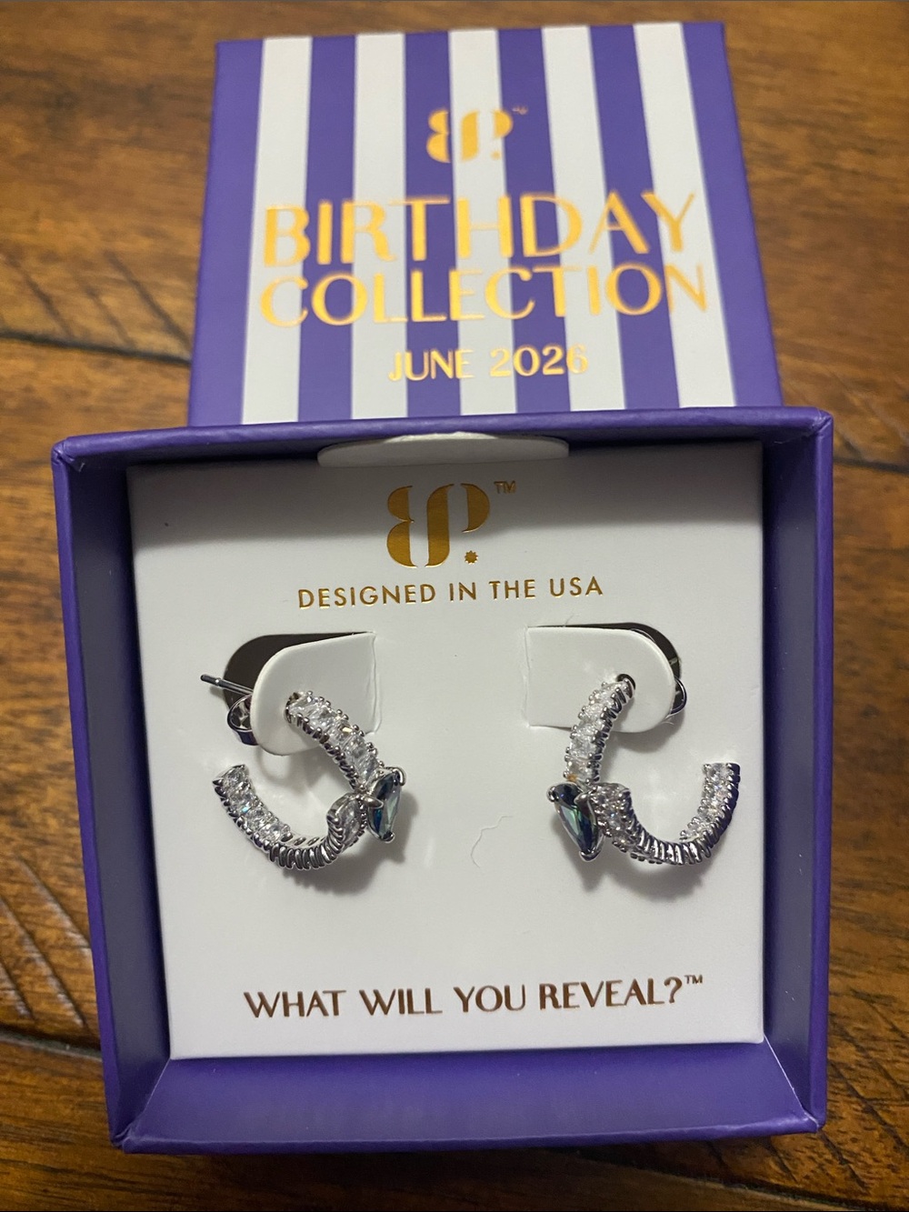 Bomb Party Birthday Collection June 2026 Earrings - Alexandrite - Rhodium